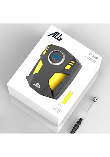 Ally St-5002 Dijital Basınç Göstergeli Oto Lastik Şişirme Pompası Hava Kompresörü