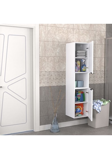 Biani Fix Arya Ve Loft Uyumlu Boy Dolabı Renk Mat Beyaz Çok Renkli