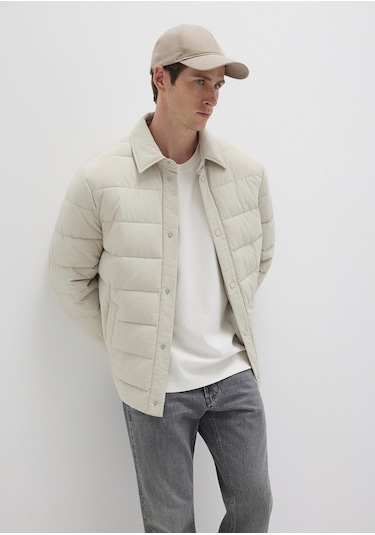 Mavi - Bej Şişme Mont 0110599-70144 Bej