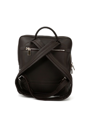 Gönderir Kahverengi Hakiki Deri El Ve Sırt Çantası Kahverengı