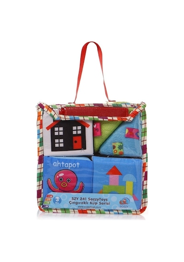 Sozzy Toys Eğitici Çıngıraklı Renkli Küpler Szy241-9054858629266