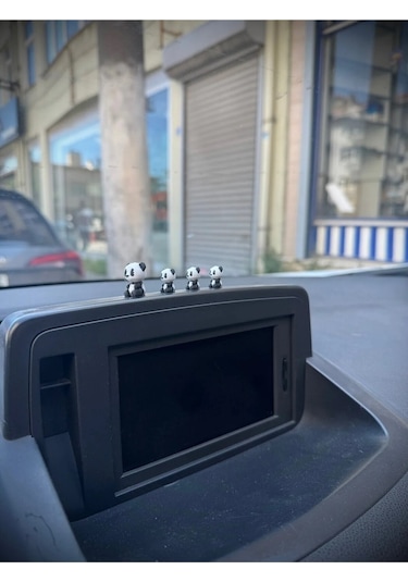 4 Parça Sevimli Panda Ailesi Dikiz Aynası Süsü - Dekoratif Obje Torpido Süsü Oto Aksesuar