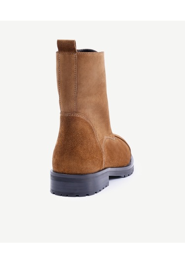 Yargıcı İnce Tabanlı Deri Bağcıklı Bot 25kkay4022x 057 Kahverengi