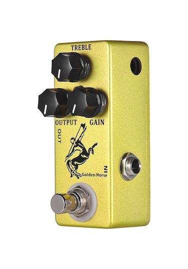 Moskyaudio Golden Horse Gitar Overdrive Efekt Pedalı Full Metal Sarı