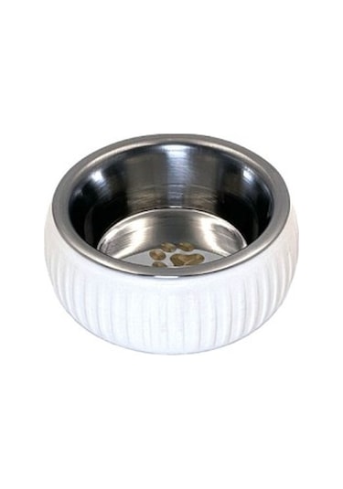 Mikopet Organik Seramik Mama Kabı Beyaz