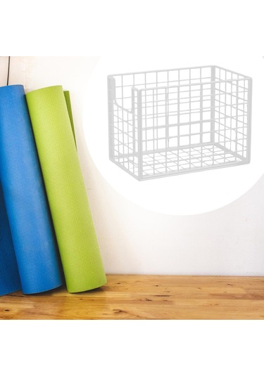 Suntek Yoga Matı Saklama Sepeti Banyo Yurt Odası İçin Sağlam Beyaz