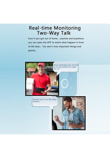 Monyee Beyaz Akıllı Görüntülü Zili: Kablosuz 480p Kamera, İki Yönlü Ses, Gece Görüşü, Wifi Bağlantılı, Ev Ve Apartman Güvenliği