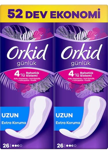 Orkid Günlük Ped Uzun 52'li