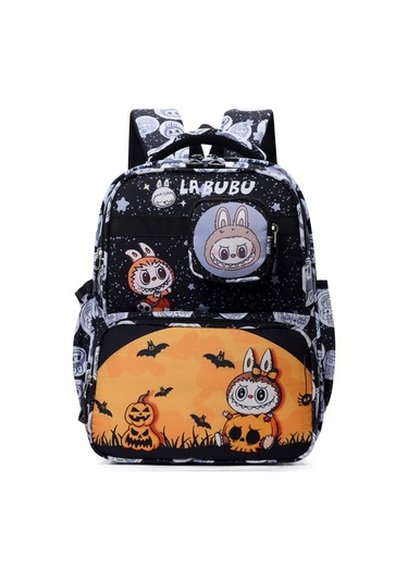 Büyük Kapasiteli Çocuk Çantası Labbu Sevimli İlköğretim Okulu Sırt Çantası Anaokulu Bubble Mat Çantası Antrasit - Siyah