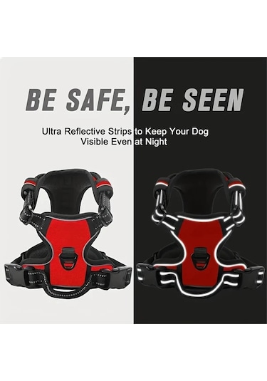 Maxaccess Köpek Yürüyüş Tasması, Anti-çekme Yastıklı Reflektif Xl Pembe Büyük Köpekler İçin