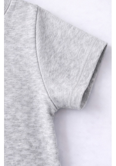 For My Baby Basic Bebek Şortlu Takım Gri