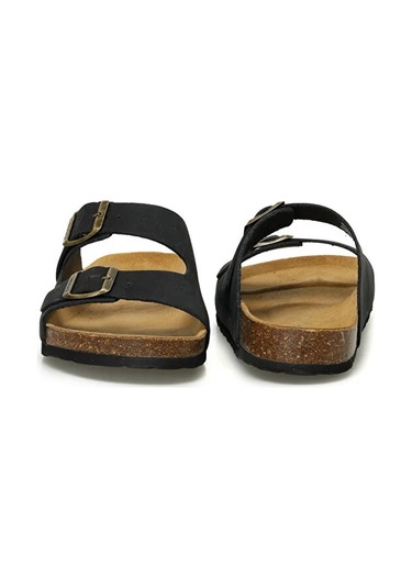 Lumberjack Mendy Lth 5fx Hakiki Deri Erkek Terlik Siyah Siyah