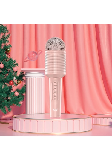 Xindoker Soaiy Mc8 Taşınabilir Bluetooth Mikrofon - Kablosuz Şarkı Söyleme Ve Kayıt, Yankı Efektli, Pembe