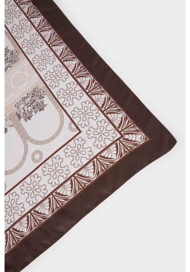 Defacto Kadın Mardin Temalı Fular F5212axnsbn207 Kahve