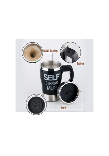 Yaleker 350ml Otomatik Karıştırıcı Bardak: Çelik Paslanmaz Kahve, Protein Tozu, Milkshake Ve İçecekler İçin Akıllı Elektronik Karıştırıcı Kupa Kapaklı, Taşınabilir Sarı