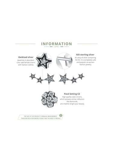 Bamoer 925 Ayar Gümüş Kore Tüy Gül Çiçek Yıldız Düzlem Manşet Saplama Küpe Kadınlar İçin J