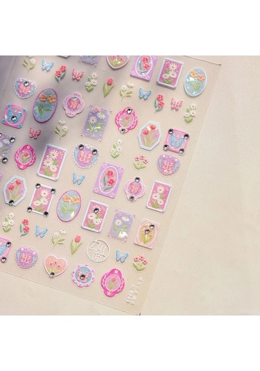 Flybuy Alan Buketi Çiçek Bahar Ilmek Papatya Menekşe 5d Kabartma