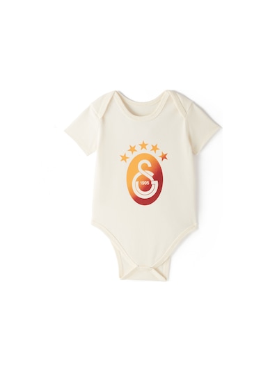 Gsstore Galatasaray Degrade 5 Yıldız Bebek Body B251407 Ekru