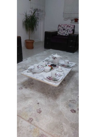 Yeni Model Dikdörtgen Yer Sofrası 70 120 Ahşap