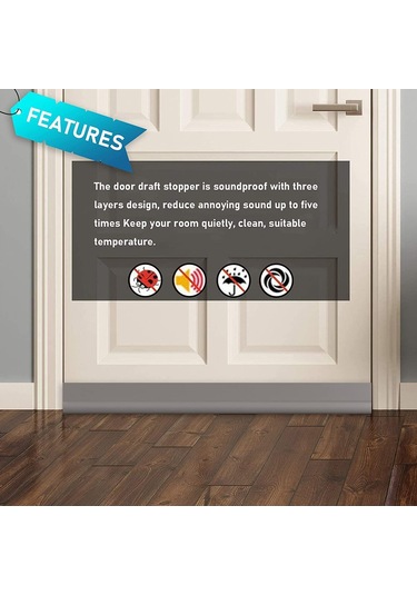 Geeroyoo Kapı Altı Rüzgar Ve Ses Yalıtım Bariyeri - 90 Cm Ayarlanabilir Tek Taraflı Sızdırmazlık Şeridi