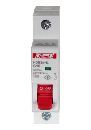 Himel 1x16A 4.5kA C Eğrisi Otomatik Sigorta
