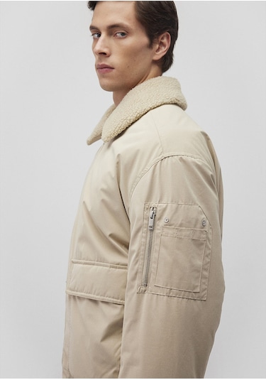 Mavi - Dik Yaka Bej Bomber Ceket 0110465-86559 Bej