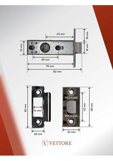 Vettore Kapı Kolu İçi Kapı Mandallı Siyah Nikel 157014361