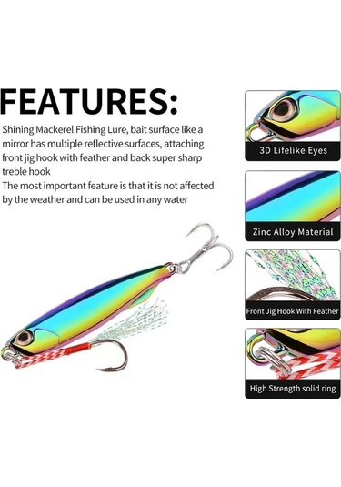 Tongxida 30/10 Adet Sıcak Metal Jigs Seti Balıkçırk Cazibesi 7g-60g Kaplam Shore Döküm 30 Adet Karışık Tip 15g