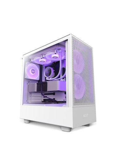 Nzxt H Series H5 Flow CC-F51FW-R1 Atx Mid Tower Oyuncu Bilgisayar Kasası Beyaz
