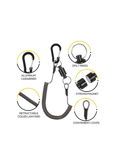 Youtek Kırmızı Aluminyum Alüminyum Pvc Manyetik Kanca, Balıkçılık Gereçlerini Güvenli Tutar, 3kg Dayanıklılık, 35cm Uzunluk