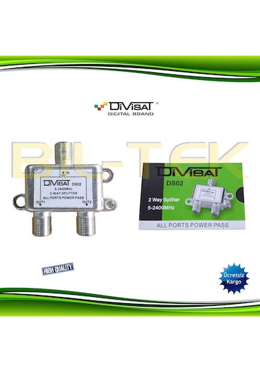 Divisat 1 Giriş 2 Çıkış 1/2 Splitter 5-2400