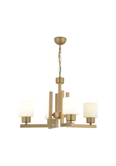 Torqu 4 Lü Eskitme Boyalı Beyaz Camlı Modern Genç Odası Yatak Odası Salon Avize