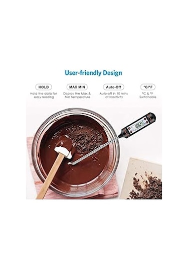 Gıda Termometresi Dijital Sıcaklık Derece Kutulu Et Süt Mama Yemek Isı Ölçer