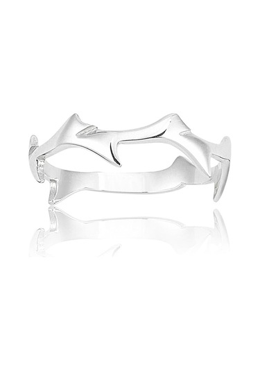 Taşsız Altın Yüzük - 14 Ayar Altın Dal Taşsız Minimal Kadın Yüzük - Eşe Sevgiliye Hediye Altın Yüzük Beyaz Altın