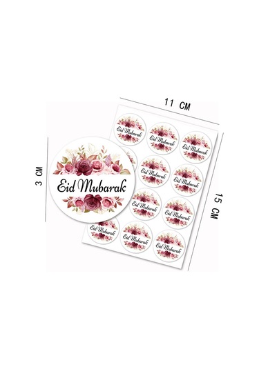 Eıd Mubarak Sticker Etiket Mühür Etiketleri 3 3 3 Diğer