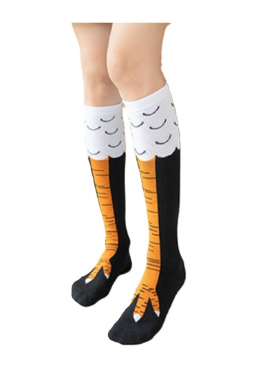 Springsun Anti-slip Anti-friction Komik Desenli Kollu Çorap - Unisex 36cm 45g Siyah