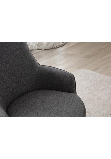 Rebull Keten Berjer Antrasit Tekli Koltuk Siyah