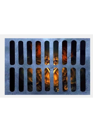 Maiyame 3d Halloween İllüzyon Palyaço Paspası - Suyu Hızlı Emici, Çift Taraflı Kaymazsız, 40x60 Cm Diğer