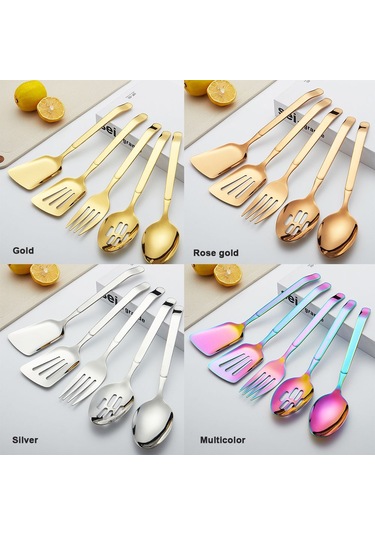 5 Parça Yemek Takımı Çatal Bıçak Takımı Gümüş Diğer