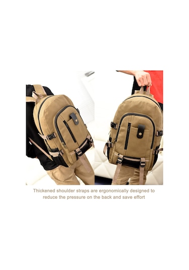 Ruicoo Erkekler İçin Kanvas Sırt Çantası - Büyük Kapasiteli, Günlük Kullanıma Uygun, Seyahat Ve Okul İçin Asker Yeşili Yeşil