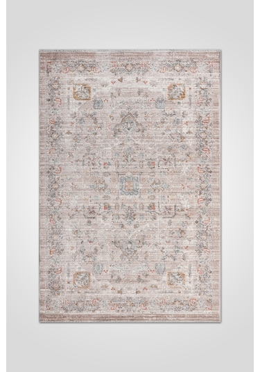 Retrova Halı Koleksiyonu Vintage Eskitme Desenli, 6 Mm İnce Form, Tozumaz Ve Kolay Temizlik Çok Renkli