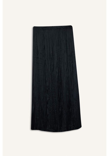 DeFacto A Kesim Saten Maxi Etek D2139AX25SPBK26 Siyah