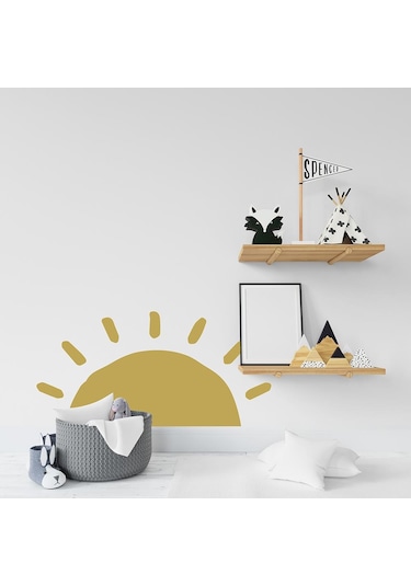 Güneş Bohem Duvar Sticker Bebek Ve Çocuk Odası Dekoratif Duvar Çıkartma Sticker 55 X 100