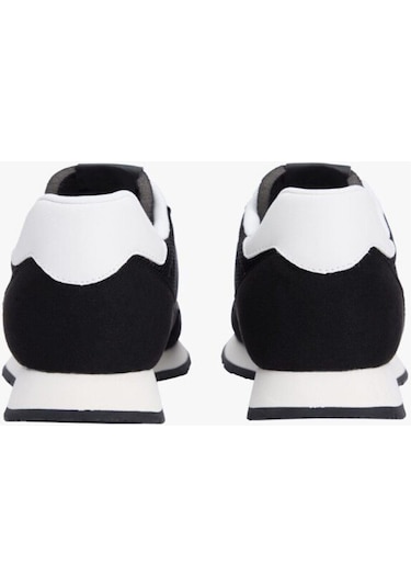 Tommy Hilfiger Erkek Kumaş Kombinli Koşu Stili Sneaker - Siyah-9598 Black