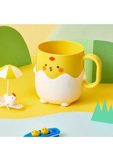 Pazly Yuvarlak Yıkama Suntek Karikatür Kabı Gözler Fırçası Fincan Diş Lv Diğer