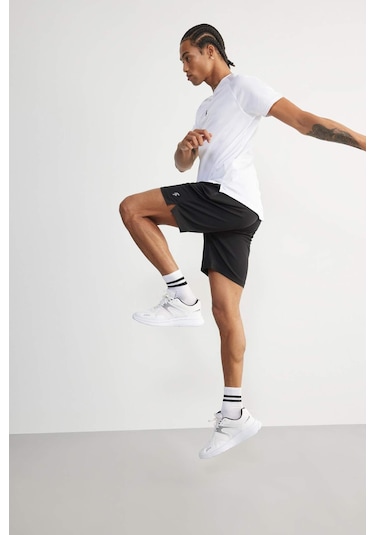 DeFactoFit Slim Fit Dar Kesim Sporcu Standart Paça Şort V3030AZ24SPBK81 DeFactoFit Slim Fit Dar Kesim Sporcu Standart Paça Şort V3030AZ24SPBK81
