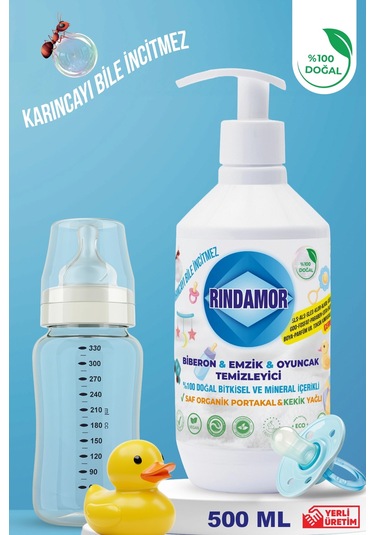 % 100 Doğal Bitkisel Biberon Emzik Ve Oyuncak Temizleyici- Organik Portakal&kekik Yağlı