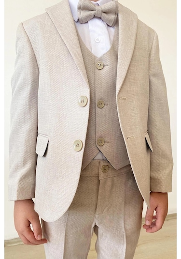 Erkek Çocuk Papyonlu Yelekli Takım Elbise Te.4000yy 001