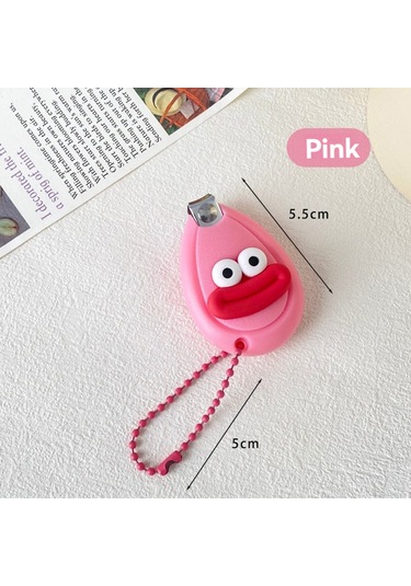 Konesam Eğlenceli Bebek Tırnak Makası - Portatif Ve Kaymaz Pembe Tasarım