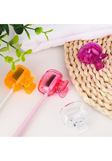 Mavi 1 Adet Seyahat Diş Fırçası Kafası Diş Fırçası Koruyucu Kapak Kapakları Fırça Pod Kılıfı Prote Mavi